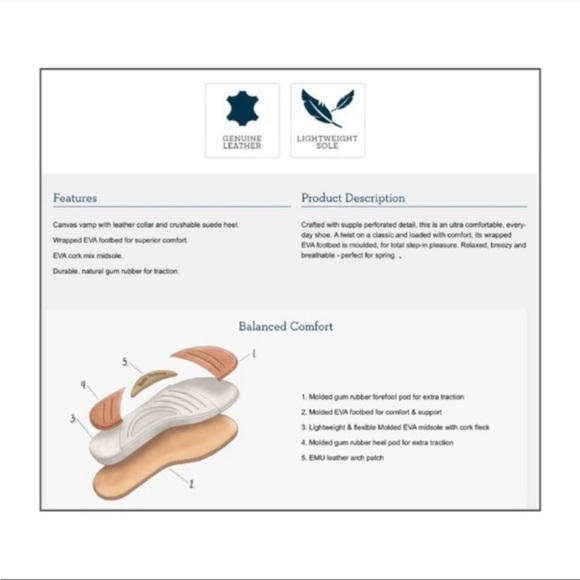 Emu Australia Meroo Slip On Flat Sz 8 Perforated Canvas Suede Natural Cream Tan - Picture 2 of 12